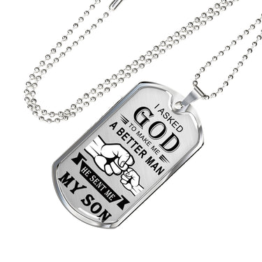 Cool Father Son Quotes Heart Necklace Love Dad Christmas Gifts, Birthday Gift Id
